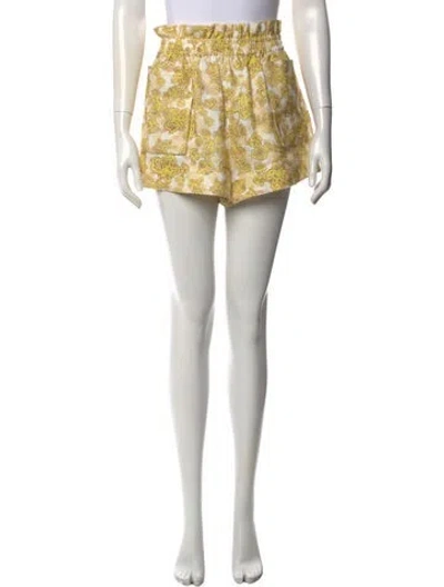 Pre-owned Hevron Linen Mini Shorts In Yellow
