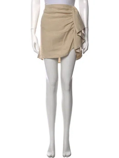 Pre-owned Hevron Linen Mini Skirt In Neutrals