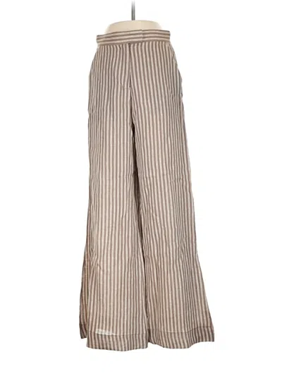 Pre-owned Hevron Linen Pants In Gold