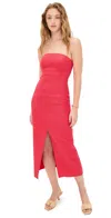 Hevron Melita Dress Bright Red In Bright Red
