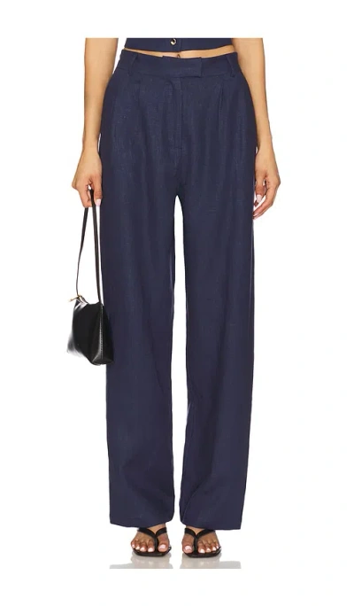 Hevron Michelle Pant In 靛蓝