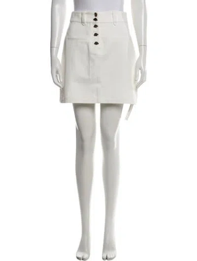 Pre-owned Hevron Mini Skirt W/ Tags In White