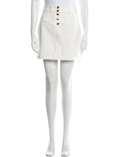 Pre-owned Hevron Mini Skirt W/ Tags In White