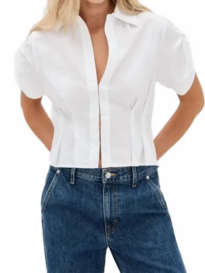 Hevron Opal Top In Optic White