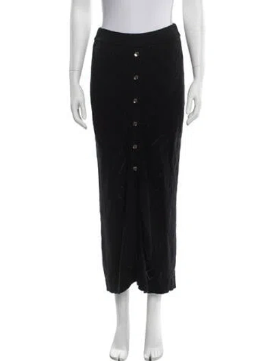 Pre-owned Hevron Patterned Long Skirt In Black