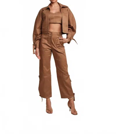 Hevron Piper Straight Leg Pant In Copper In Brown