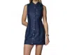 Hevron Riva Dress In Indigo In Blue