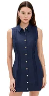 Hevron Riva Dress In Indigo In Indigo