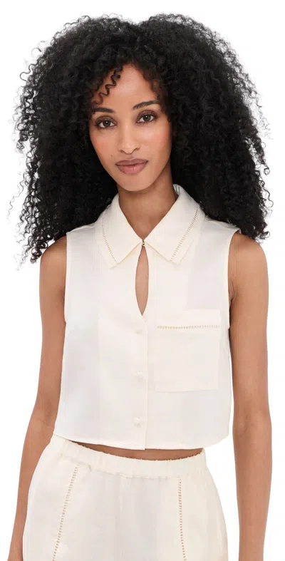 Hevron Rosalie Top Ivory In Neutral