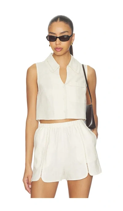 Hevron Rosalie Top In White