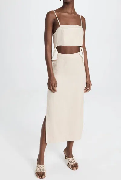Hevron Sanor Dress In Sand/ivory In Multi