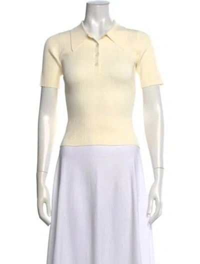 Pre-owned Hevron Short Sleeve Polo In Neutral