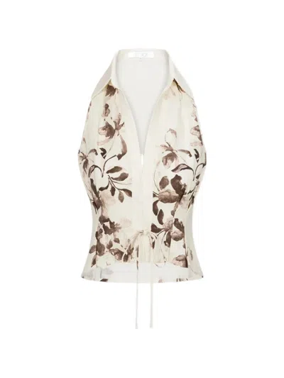 Hevron Sloan Floral-print Vest In Multi