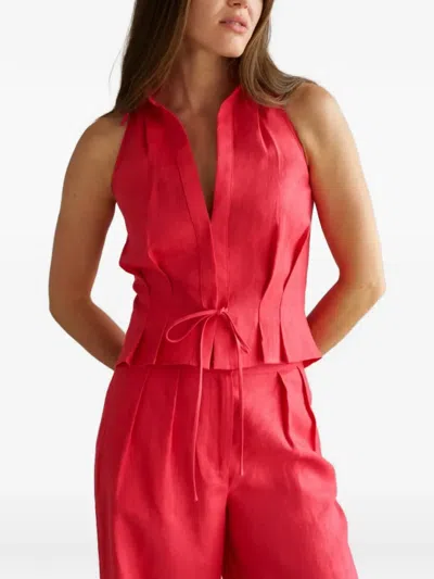 Hevron Sloan Top In Red