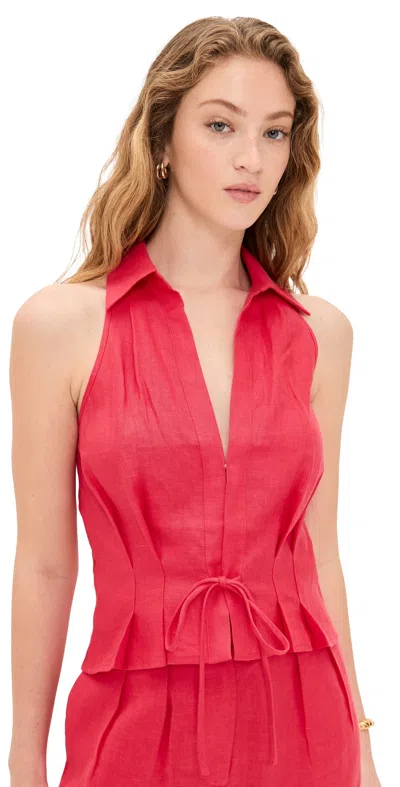 Hevron Sloan Vest Bright Red