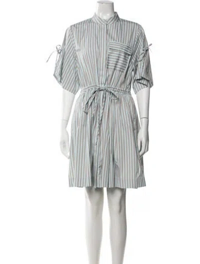 Pre-owned Hevron Striped Mini Dress W/ Tags In Blue