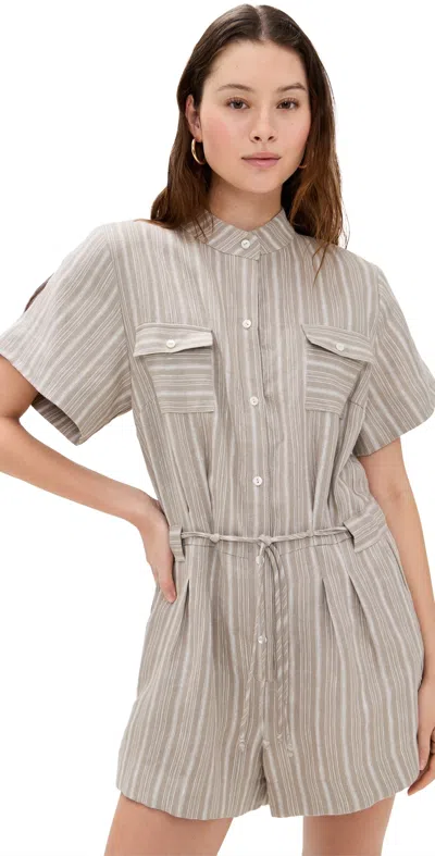 Hevron Taryn Romper Tawny Stripe