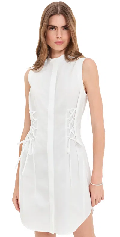 Hevron Thea Dress Cloud In White