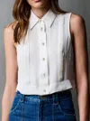 Hevron Vera Top In Ivory In White