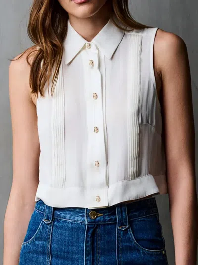 Hevron Vera Top In Ivory In Multi