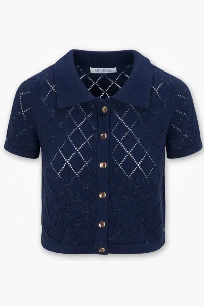 Hevron Women's Arlet Top In Navy In Blue