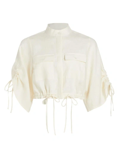 Hevron Women's Eva Drawstring Top In Ivory