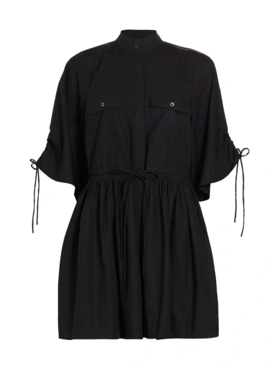 Hevron Women's Hannah Cotton Poplin Minidress In Black
