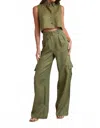 Hevron Maggie Pant In Olive In Green