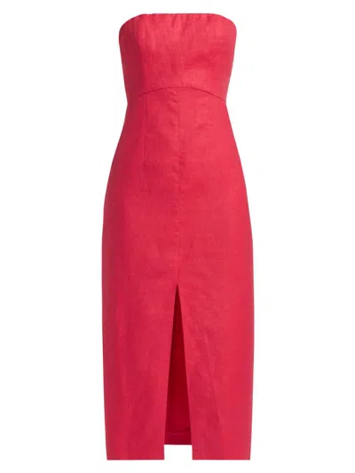 Hevron Women's Melita Strapless Midi-dress In Red