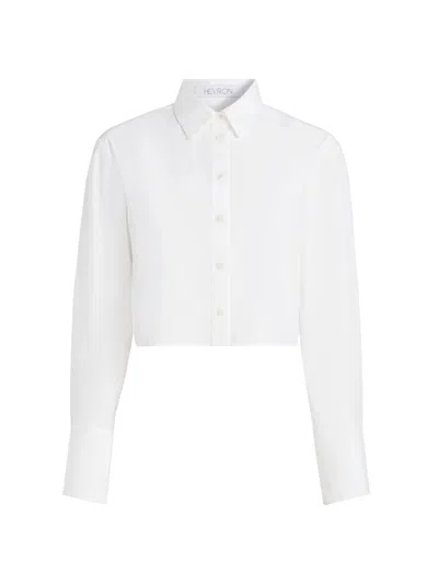 Hevron Women's Sophia Convertible-sleeve Top In White