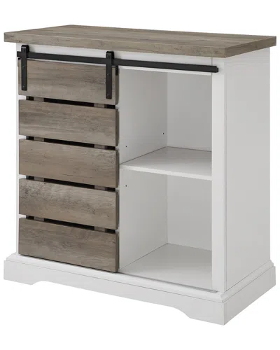 Hewson 32in Farmhouse Entryway Storage Console Sliding Door
