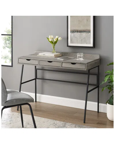 Hewson 42in 3-drawer Angled Front Desk
