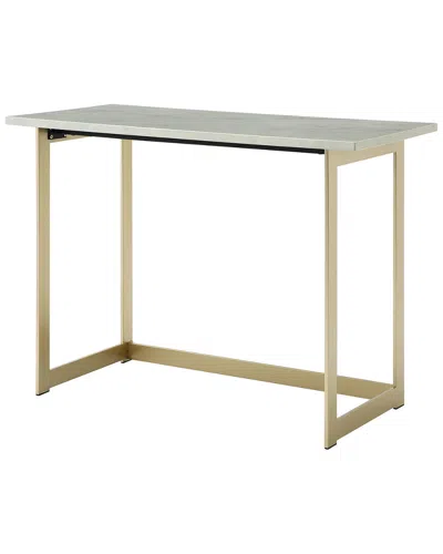 Hewson 42in Glam Faux Marble Computer Desk