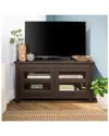 Hewson 44in Transitional Modern Farmhouse Wood Corner Tv Stand