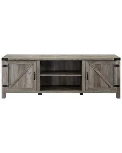 Hewson 70in Farmhouse Barn Door Media Console