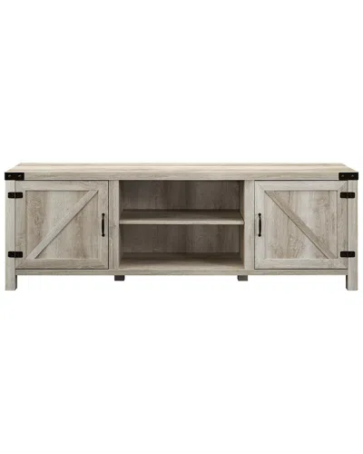 Hewson 70in Farmhouse Barn Door Media Console