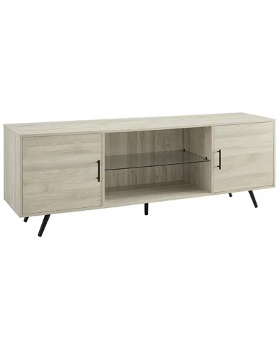 Hewson 70in Glass Shelf 2-door Console
