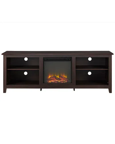 Hewson 70in Rustic Farmhouse Electric Fireplace Tv Stand