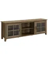 Hewson 70in Traditional Wood Glass Door Console