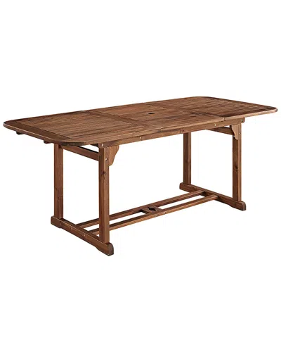 Hewson Acacia Wood Outdoor Patio Extendable Dining Table