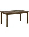 Hewson Acacia Wood Patio Outdoor Dining Table