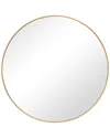 Hewson Brushed Gold Finish Plain Mirror In Gold