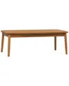 Hewson Contemporary Eucalyptus Patio Coffee Table In Brown