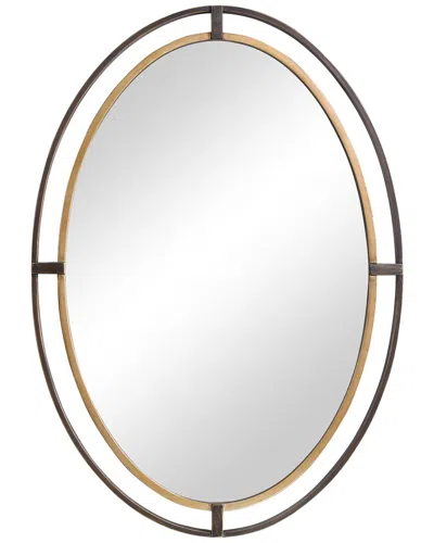 Hewson Distressed Rustic Bronze Mirror In Gold