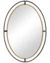 Hewson Distressed Rustic Bronze Mirror In Gold