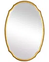 Hewson Lightly Antiqued Gold Leaf Mirror In Animal Print