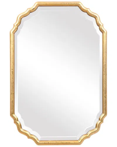 Hewson Lightly Antiqued Metallic Gold Leaf Mirror