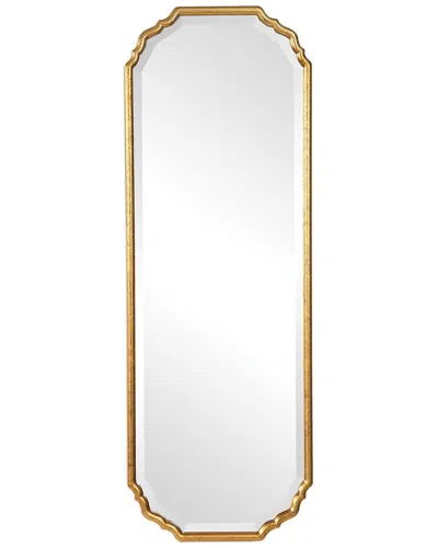 Hewson Lightly Antiqued Metallic Gold Leaf Mirror