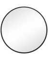 Hewson Matte Black 43 Round Mirror In Black