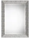 Hewson Metallic Silver Finish Mirror With Textured Surface In Silver